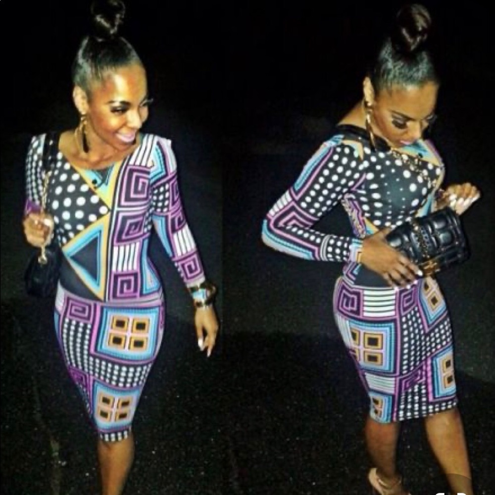 Rue 107 Multi color Bodycon Dress Size Large